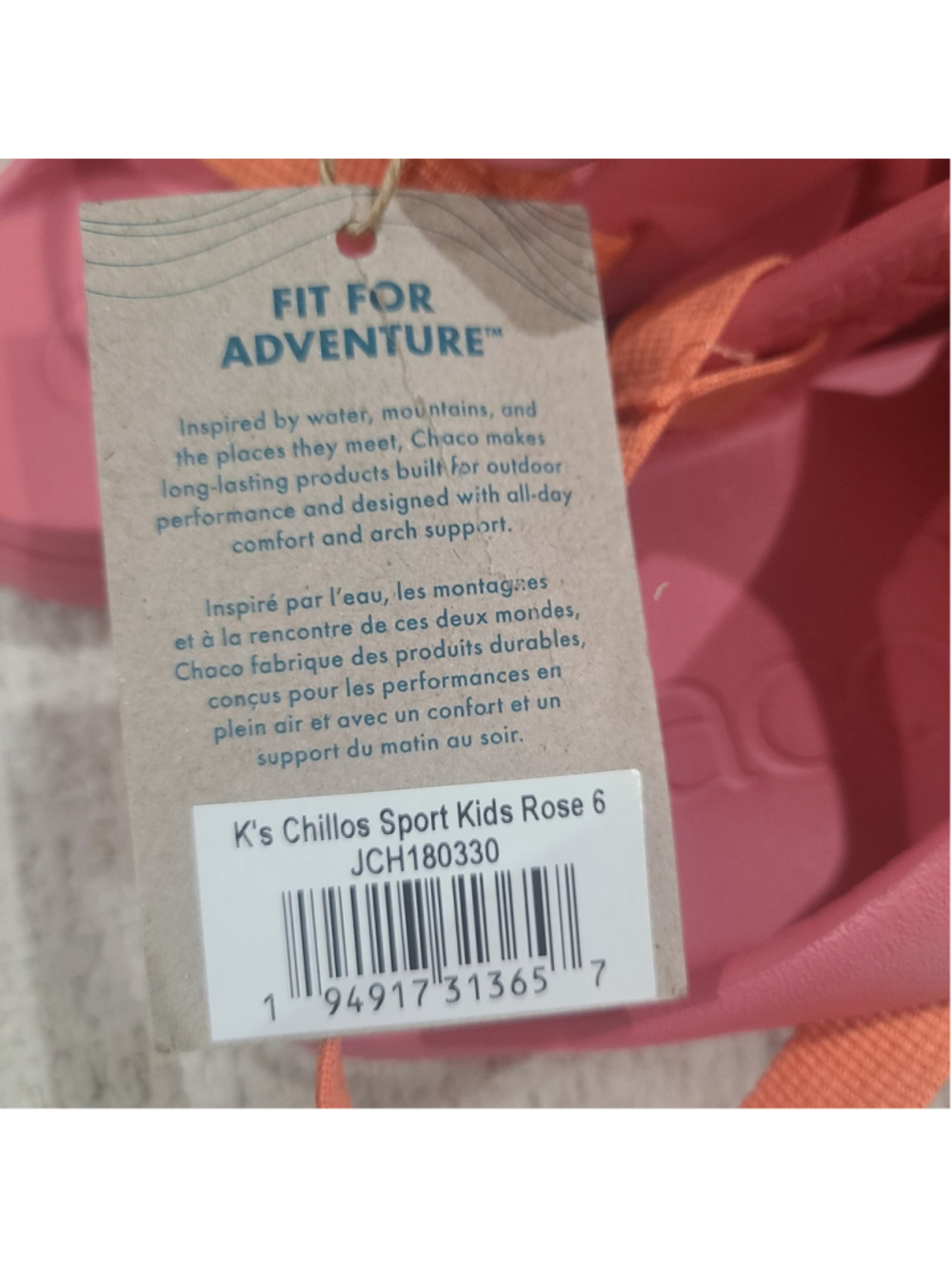 NEW Chaco Sandals Kids Girls Size 6 Women 7 Pink Strap Chillos Sport Rose Slides - Picture 7 of 10